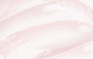 abstracte aquarel roze achtergrond met bladeren vector