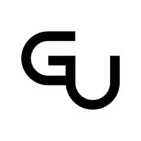 illustratie vectorafbeelding van moderne gu brief logo. perfect te gebruiken voor technologiebedrijf vector