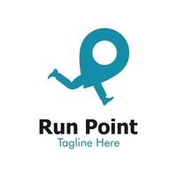 illustratie vectorafbeelding van running point-logo. perfect te gebruiken voor technologiebedrijf vector