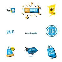 illustratie vectorafbeelding van flash sale logo bundel vector