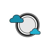 illustratie vectorafbeelding van cloud plaat logo. perfect te gebruiken voor voedingsbedrijf vector