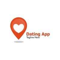 illustratie vectorafbeelding van dating applicatie logo. perfect te gebruiken voor technologiebedrijf vector