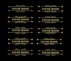 gouden randen elementen set collectie, ornament vector