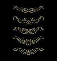 gouden randen elementen set collectie, ornament vector