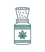 fles cannabis medicijn vector