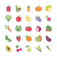 groenten en fruit instellen vector