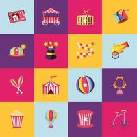 circus amusement pictogrammen vector