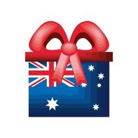 vlag australië in cadeau vector