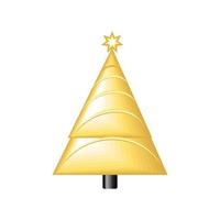 gouden kerstboom vector