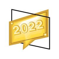 nieuwjaar 2022 teken vector