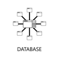 databasepictogram. trendy platte vector database icoon op een witte achtergrond, vectorillustratie kan worden gebruikt voor web en mobiel