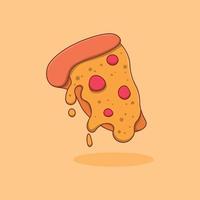 stukjes heerlijke pizza vectorillustratie vector