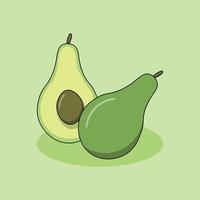 vectorillustratie van paar avocado fruit vector