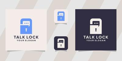 talk lock logo sjabloon vector