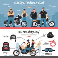 biker club banners instellen vector