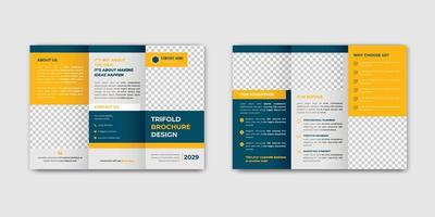 zakelijke driebladige brochure ontwerpsjabloon vector