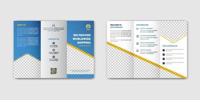 zakelijke driebladige brochure ontwerpsjabloon vector