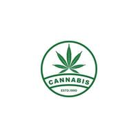 cannabis logo sjabloon op witte achtergrond vector