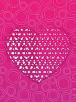 Valentijnsdag kaart of bruiloft uitnodiging sjabloon met hart vector