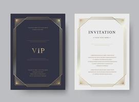 luxe vintage gouden vector uitnodiging kaartsjabloon