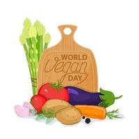 internationale dag zonder vlees. ga veganistisch banner vector geïsoleerd. gezond vegetarisch eten.