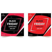 Black Friday-bericht op sociale media vector