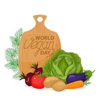 internationale dag zonder vlees. ga veganistisch banner vector geïsoleerd. gezond vegetarisch eten.