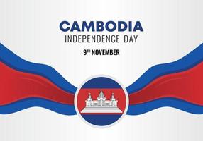 Cambodja Onafhankelijkheidsdag achtergrond voor nationale viering. vector