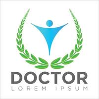 doctorl logo-hart en frame vectorillustratie. vector