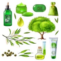 Producten van Tea Tree Set vector