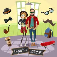 Hipsters Subcultuur Illustratie vector