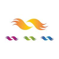 vleugel logo sjabloon vector icon set