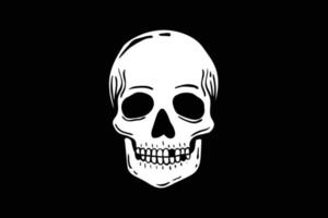 schedel zwart-wit afbeelding afdrukken op t-shirts, jas, souvenirs of tatoeage gratis vector