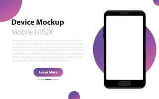 realistische mockup voor smartphonesjabloon voor presentatie van gebruikerservaringen. smartphonemodel met leeg scherm. frame van mobiele telefoon. vector