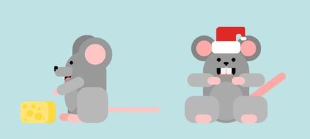 knaagdieren muizen in vlakke stijl. vector werk