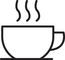 koffie vector lijn voor web, presentatie, logo, pictogram symbool.