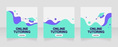 wiskunde online tutor webbanner ontwerpsjabloon vector