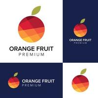 oranje fruit logo vector pictogrammalplaatje