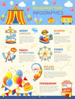 Pretpark potentiële infographics lay-out vector