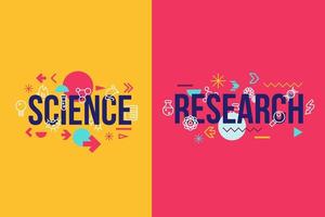 wetenschap en onderzoek woord concept banner ontwerp