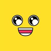 vrolijke lachende emoji vectorillustratie vector