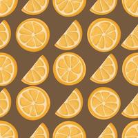 oranje fruit naadloos patroon. vector