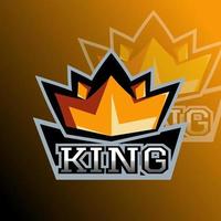 king crown e-sports logo, mascot logo, bewerkbare vector.vector e sports vector