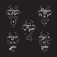 belettering motivatie magie vector