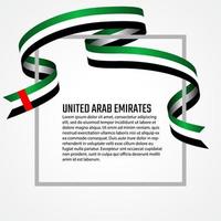 lintvorm verenigde arabische emiraten vlag achtergrond sjabloon vector
