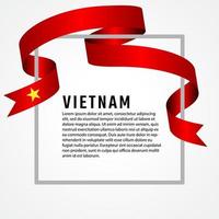 lintvorm vietnam vlag achtergrond sjabloon vector