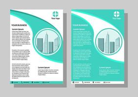 a4-formaat zakelijke flyer-sjabloon. brochures voor zaken, onroerend goed vector