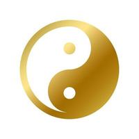 yin yang symbool geïsoleerd, daoïsme geloofsteken vector