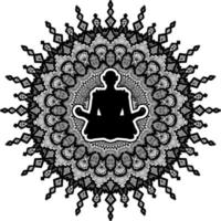 meditatie, yoga symbool vectorillustratie vector