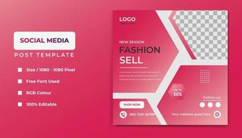 mode social media sjabloon banner ontwerp. vector